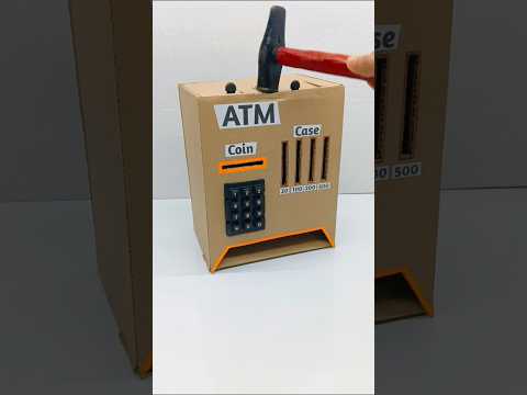 हथौड़े से Cardboard वाले ATM Machine को तोड़ दिया || Mini ATM Science Working Project #shorts