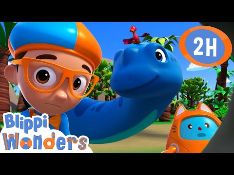Smallest Dino | Blippi Wonders | Moonbug Kids - Play and Learn