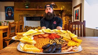 ONLY 18 MINUTES TO FINISH THIS FULL ENGLISH BREAKFAST CHALLENGE! | BeardMeatsFood
