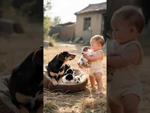 # lively and cute # cute dog # cute baby # naughty boy