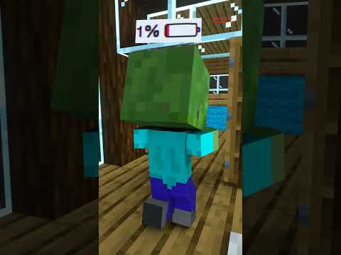 When phone is at 1% 😩#shorts #minecraft