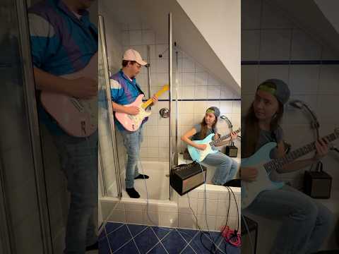 Performing in an AirBnb BATHROOM.