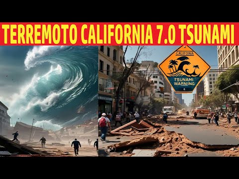 TERREMOTO CALIFORNIA Y ALERTA DETSUNAMI M7.0 SUBAN A ZONAS ALTAS PIDEN BOMBEROS