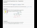Perpendicular Lines and Slopes