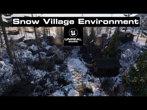 Unreal Engine 5 Snow Village Environment - Realistic 3D Environment