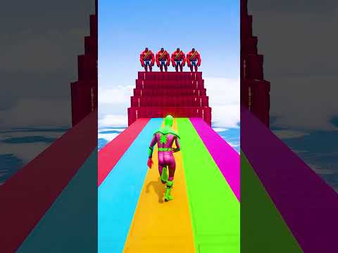 GTA 5 Epic Water Ragdolls | Spider-Man Jumps / Fails ep.5942 #shorts