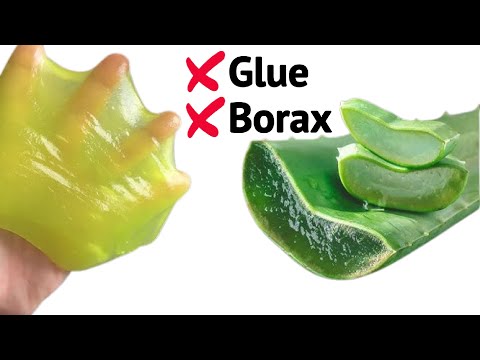 No Glue Aloe Vera Slime ASMR/Diy Aloe Vera Slime Without Glue Borax/How to make Slime at home Easy