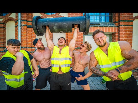 Wer drückt den 125KG Baumstamm?!