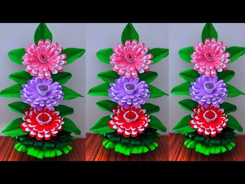 beautiful flower bouquet making with paper / diy flower bouquet