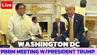PBBM FINALLY MEETS PRES TRUMP Q & A WITH THE MEDIA LIVE BROADCAST,WASHINGTON DC