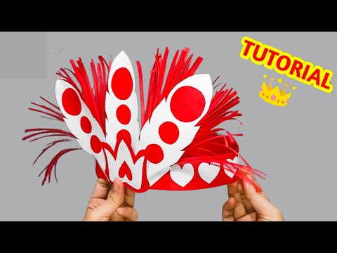 Cara membuat topi adat dari kertas karton merah putih yang mudah saat MPLS / karnaval 17 agustus