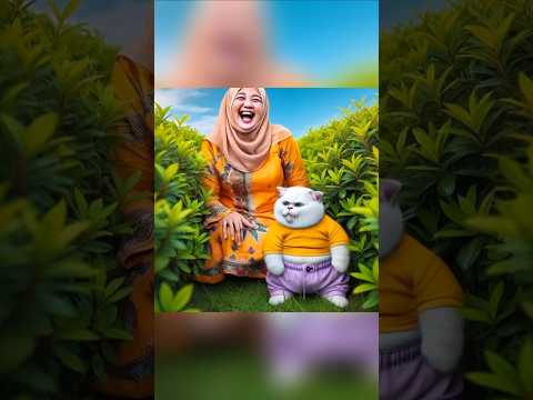Mama dan anak kucing kabur, kabur, kabur#shortvideo#shorts#cute#comedy #kucinglucu #ai #funny #trend