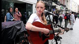 U2 (With Or Without You) Performed by Sarah Fitzsimon on Grafton Street. 