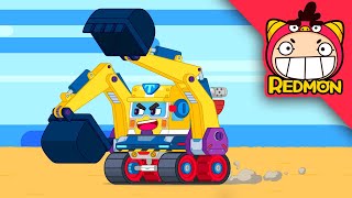Make a Turbo Excavator | Vehicle Assembly | 4K cartoon | REDMON