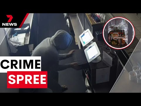 Six businesses hit in wild crime gang frenzy | 7NEWS