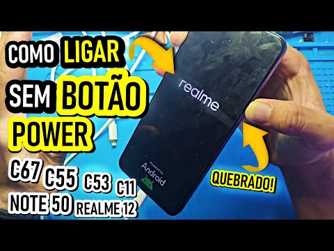 COMO LIGAR REALME COM O BOTÃO POWER QUEBRADO! Realme NOTE 60, C67, C65, C55, C53, 60X, C25, C11, 12