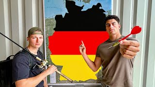 Dartpfeil werfen und 24H dort ANGELN wo er landet 👀