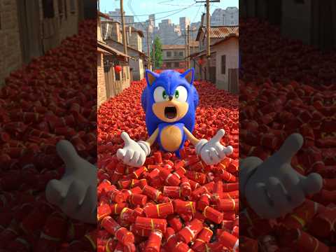 ¡todo el pueblo está lleno de petardos! #sonic #shorts