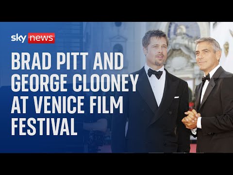 Watch live: Brad Pitt and George Clooney arrive at Venice Film Festival
