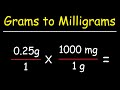 Converting Between Grams and Milligrams