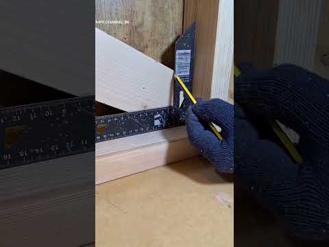 Easy coner wood trimming tips #wood #woodworking #carpenter #tips #shortvideo