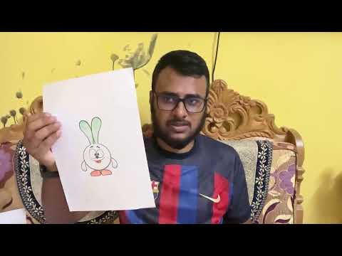 Instructions for coloring a cute radish drawing| Bunty Bubly Comedy