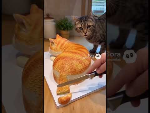 😾🎂 Cat Loses It When Owner Cuts the Cake’s Tail 😂🔥