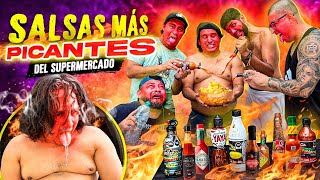 PROBANDO TODAS LAS SALSAS MÁS PICANTES DEL SUPER MERCADO | FINAL INESPERADO