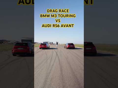 DRAG RACE: BMW M3 Touring vs. Audi RS6 Avant