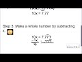 Converting Repeating Decimals to Fractions
