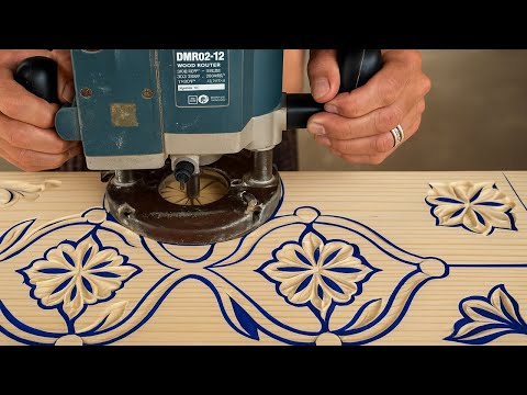 Artistic Creativity In Wood Design - Luxurious Tea Table Stands Out With Soft Floral Patterns