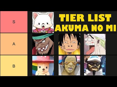 MI TIERLIST DE FRUTAS DE ONE PIECE