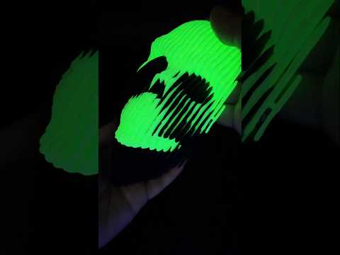 3D-printed skull masks that glow in the dark are easy to play and relieve stress #3dprinting