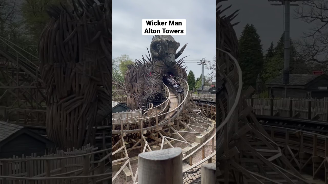 Wicker Man, wooden rollercoaster at officialaltontowers #rollercoaster #themepark