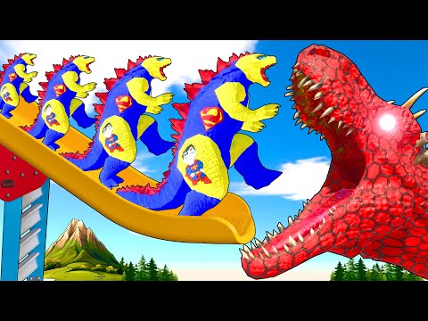 All Spiderman T-Rex vs Epic Tyrannosaurus Rex in Jurassic World Evolution 2 | JinPato_TV