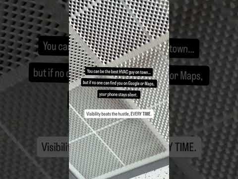 Being the best tech won’t make you rich. Being the most visible one will. #hvac #localseo