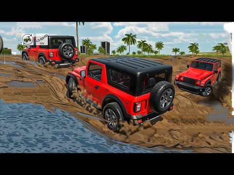 NEW THAR ROXX 4×4 IN MUD - थार रॉक्स कीचड़ में फस गई 😔