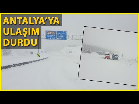 Konya- Antalya Yolunda Ulaşıma 'Kar' Engeli