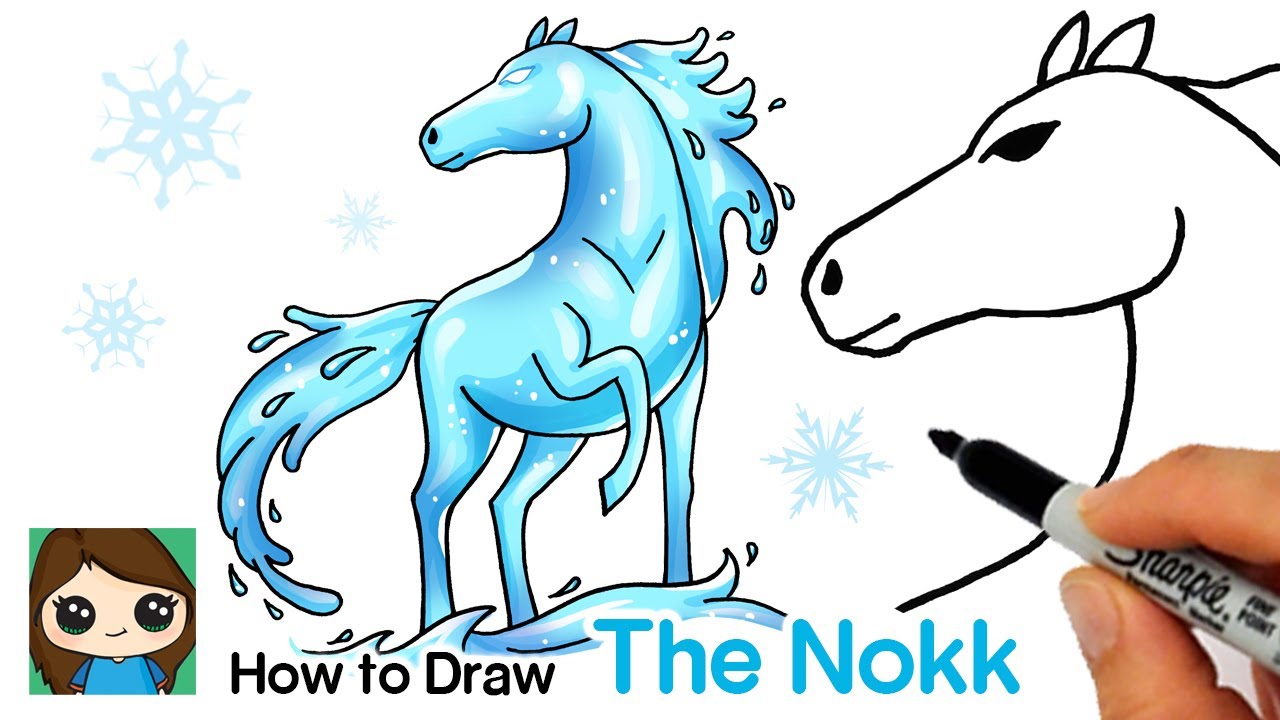How to Draw The Nokk Horse Disney Frozen