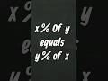 Understanding Percentage Equivalence