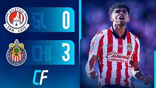 ✅ CHIVAS GOLEÓ 3-0 a SAN LUIS y se TREPÓ al SEGUNDO LUGAR de la LIGA MX