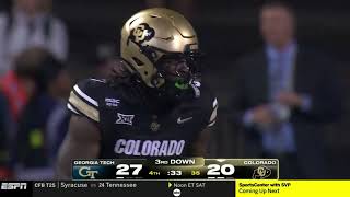 Haynes King with a go-ahead 45-yard touchdown run and Georgia Tech beats Colorado 😱