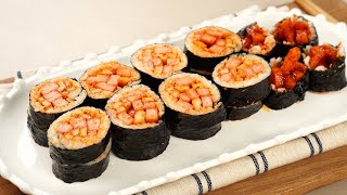 스팸과 어묵만 볶아주면 재료준비 완료! 매콤스팸어묵김밥