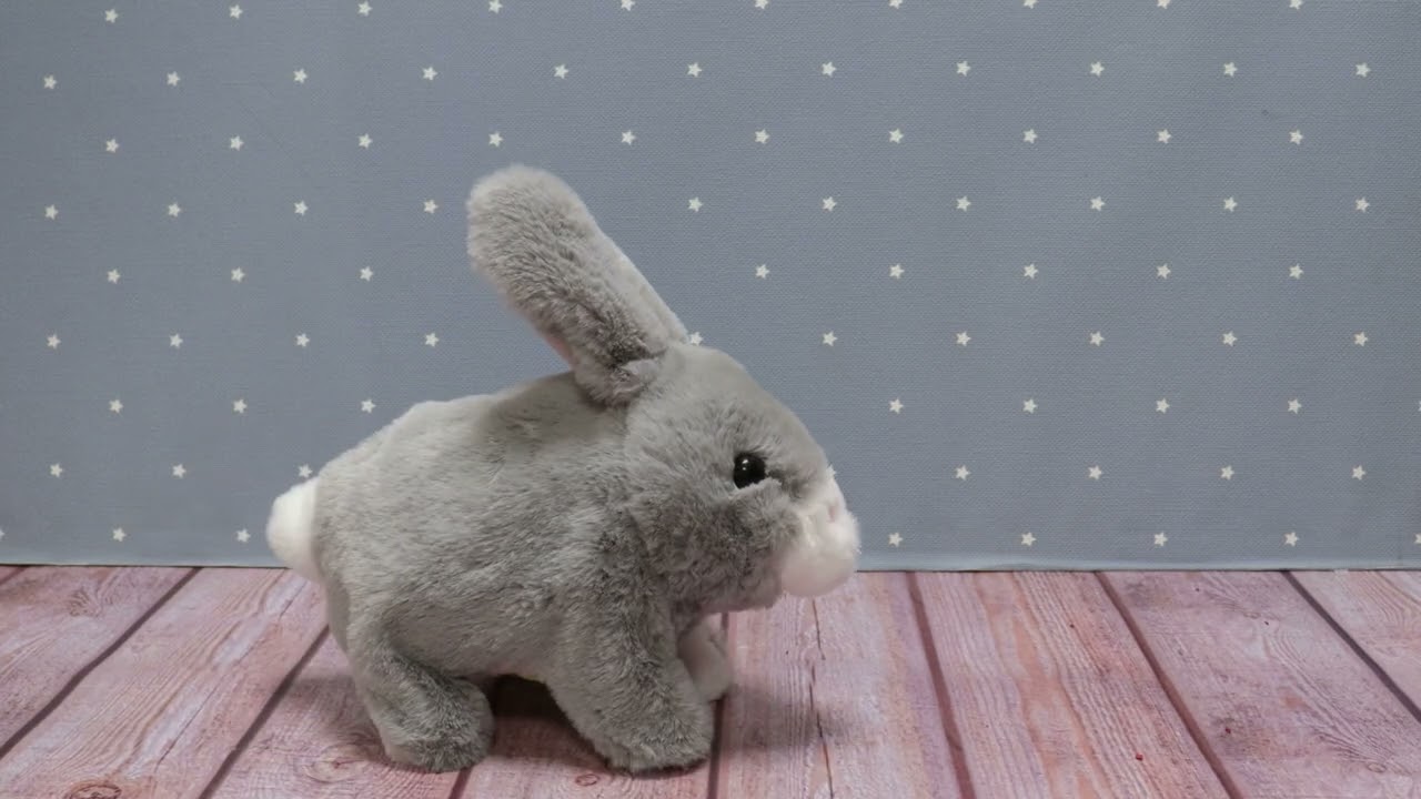 Интерактивный кролик серый - видео