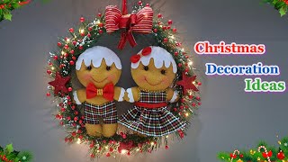 New Low Cost Christmas Wreath idea from waste Ordinary Materials | DIY Christmas craft idea🎄
