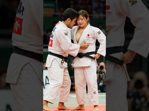 帯を締め直す柔道家##athlete #judo #美女 #sports