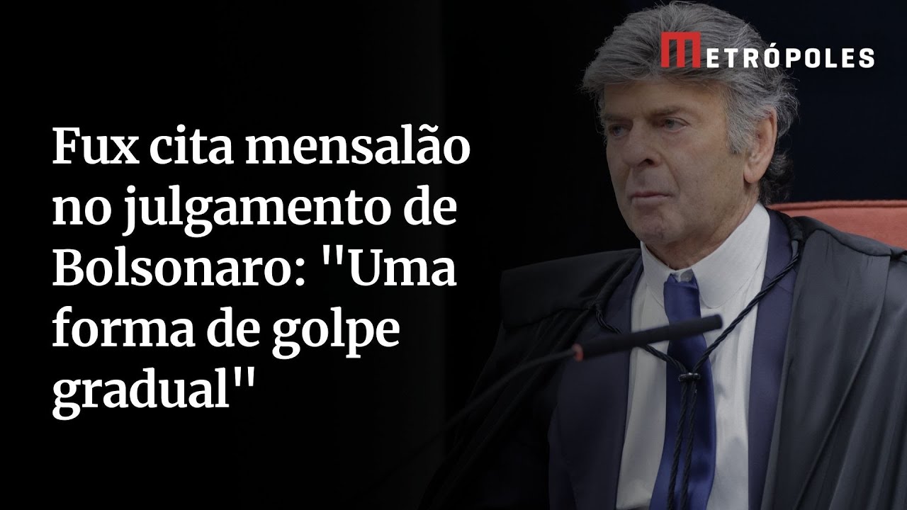 Fux cita mensalão no julgamento de Bolsonaro Uma forma de golpe gradual