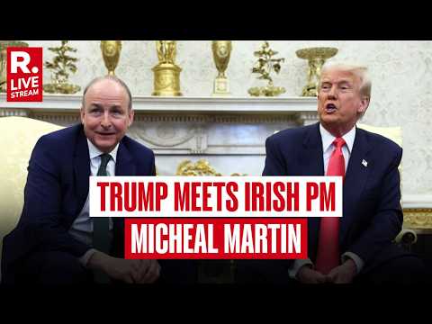 LIVE: US President Trump, Irish PM Micheál Martin Participate In Shamrock Bowl Presentation