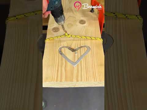 Melting metal to repair a wooden broken heart 💔 #diy #metal #wood #melting