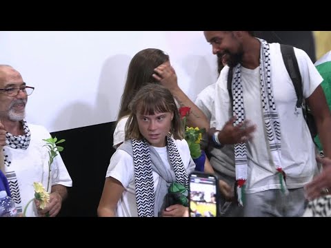 Gaza aid flotilla detainees, Greta Thunberg, land in Greece | AFP